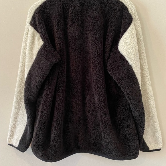 Gerry Womens Sweater Medium Sherpa Fleece Color Block Unique Soft Cozy Unisex - Picture 10 of 15